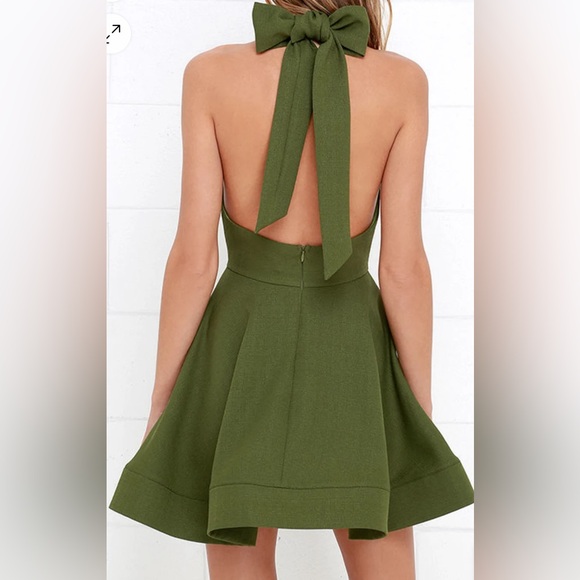 Luxxel Bow halter skater mini dress - Picture 3 of 7